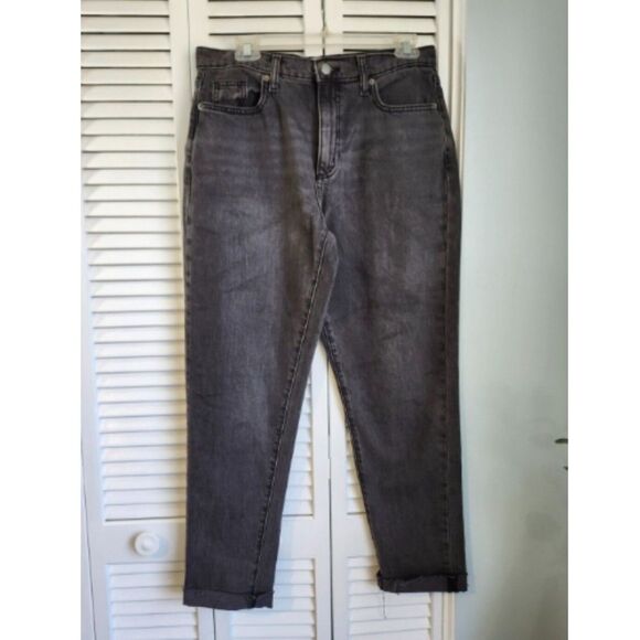 Universal Thread size 2/26 Boyfriend Fit Raw Hem Mid Rise Black Wash 100% cotton - Picture 1 of 11